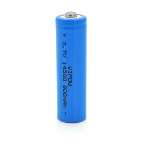 Аккумулятор 14500 Li-Ion Vipow ICR14500 TipTop, 800mAh, 3.7V, Blue