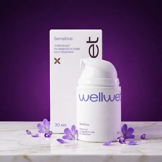 Лубрикант на водной основе WellWet Sensitive, без глицерина, 30 мл Sex Aura | Зображення 2