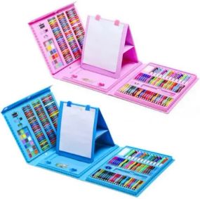 Набор для рисования в чемодане с мольбертом 208 предметов