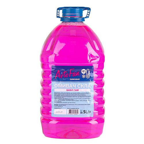 Омивач скла  AUTO FAN Бабл Гам б/я 5,0 л -12