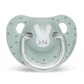 Пустышка Suavinex Hygge анатом. Уютные истории 18+ мес. бирюзовый зайчик (306580)