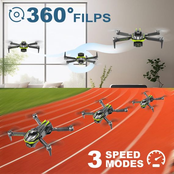 Дрон із камерою 1080P HD для дітей і дорослих, безщітковий моторний дрон із 35 хвилинами польоту, запуск однієї кно | Зображення 8