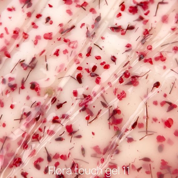 Гель для наращивания ногтей Crooz Flora Touch Gel 11 (с сухоцветами) 15мл | Зображення 2