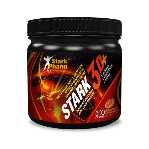 Комплекс до тренировки Stark Pharm Stark 3D+ DMAA & PUMP 300 g /30 servings/ Grapefruit | Зображення 2