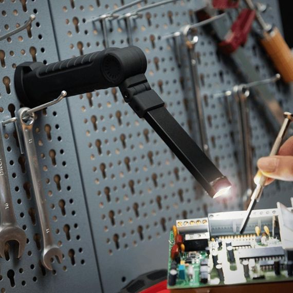 Аккумуляторный переносной фонарь с магнитом и USB, WORKLIGHT-W51-SMD+COB / Светодиодная кемпинговая лампа | Зображення 4