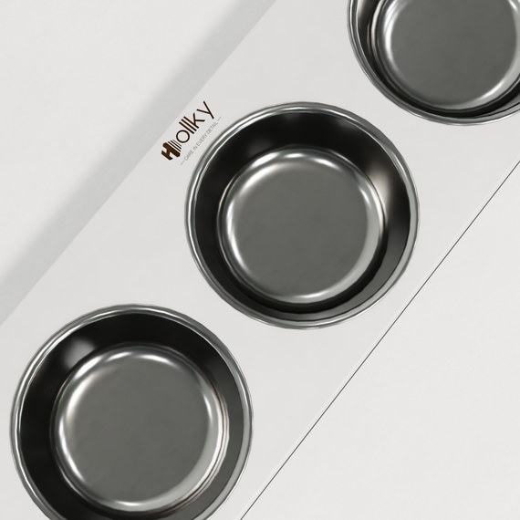 Миски на підставці для котів та маленьких собак Hollky Base Bar (3 × 0,45 л) Bar-54187-GRWH | Зображення 7