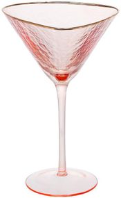 Набір 4 фужери Diva Pink келихи для мартіні 190мл, рожевий із золотим кантом