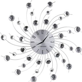 Настенные часы Esperanza Wall Clock Geneva 50 см с лучами из стали и кристаллами. (EHC004)