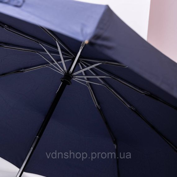 Парасолька автоматична з дерев'яною ручкою класична з поліестеру діаметр 116 см  Синя HP-23-8BL | Зображення 4