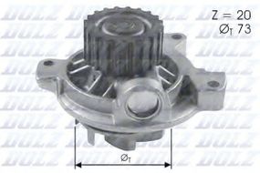 Насос системи охолодження DOLZ A280 на AUDI 100 седан (4A, C4)