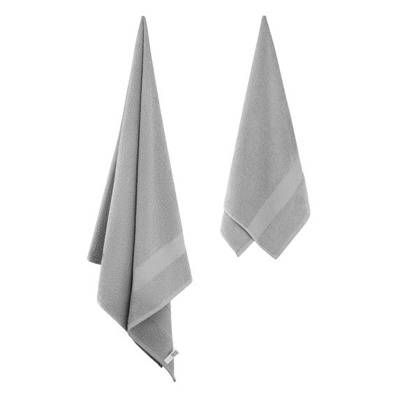 Набір рушників махрових Ardesto Essence 50х90см, 70х140см, 2шт, 100% бавовна, сірий (ART2358GR) | Зображення 1