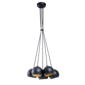 Люстра (світильник підвісний) Bowl С1505 Чорний, Золото, Atmolight