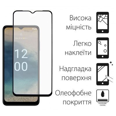 Стекло защитное Dengos Full Glue Nokia G22 (black) (TGFG-307) | Зображення 1