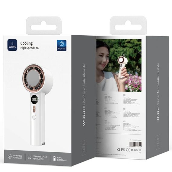 Портативный вентилятор WIWU FS016 Cooling High Speed White | Зображення 1