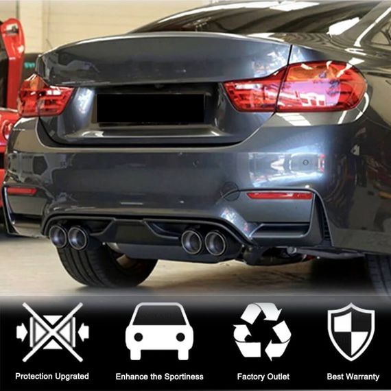 Дифузор заднього бампера V7 (для F80, Карбон) для BMW 3 серія F-30/31/34 2012-2019 рр | Зображення 1