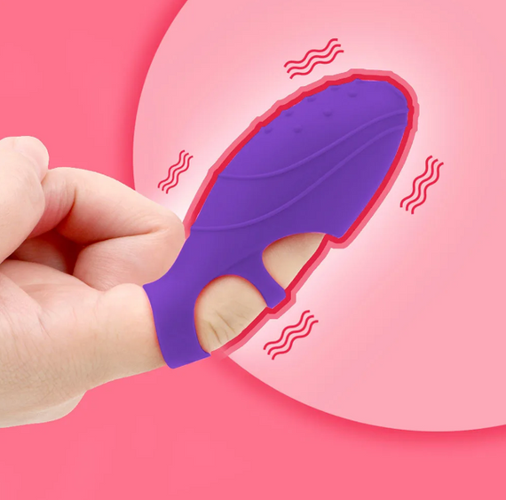 Вібронасадка на палець "Lazy finger", колір фіолетовий sexstyle | Зображення 7