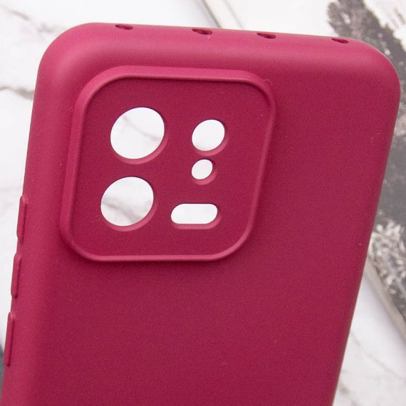 Чехол Silicone Cover Lakshmi Full Camera (A) для Xiaomi 13 Full camera, Бордовый / Marsala | Зображення 6