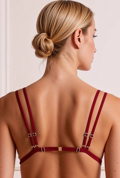 Комплект Passion BELISSANA SET burgundy L, Бургундський, XL | Зображення 6