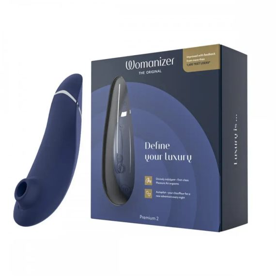Вакуумний кліторальний стимулятор Womanizer Premium 2 Blueberry Sex Aura