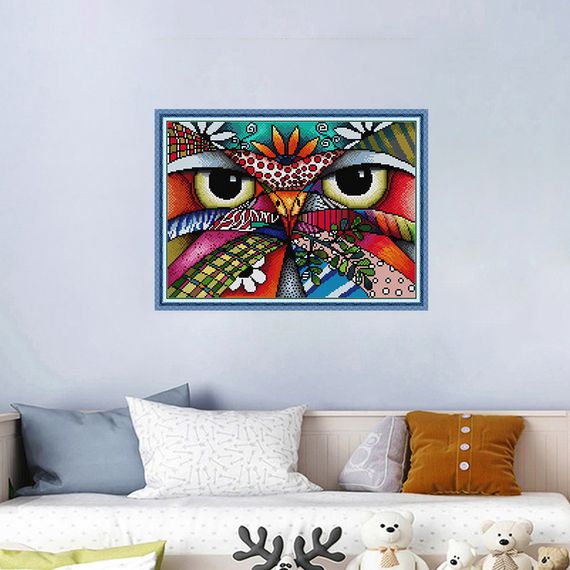 Набор для вышивания по нанесённой на канву схеме  "Eagle Painting". AIDA 14CT printed 40*30 см | Зображення 9