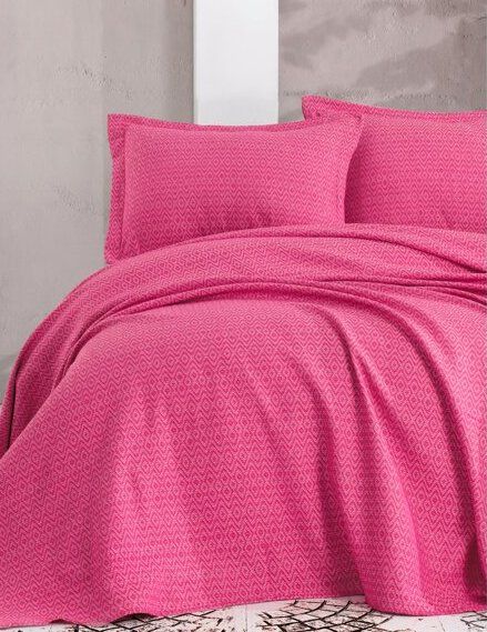 Покривало Eponj Home 9778 Туреччина 230*240 см  Бавовна Фуксія