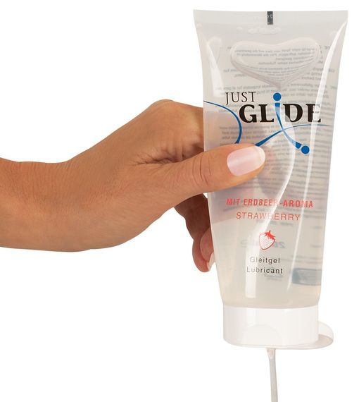 Лубрикант Just Glide Strawberry на водной основе 200 мл Sex Aura | Зображення 2