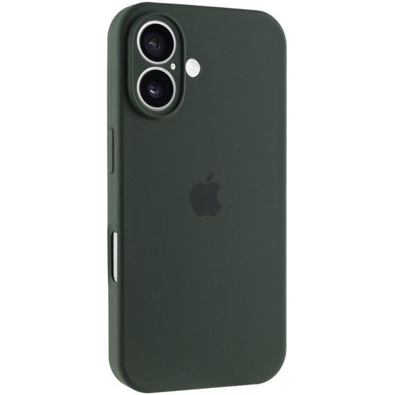 Чехол Silicone Case Full Camera Protective (AA) для Apple iPhone 16 (6.1") Зеленый / Cyprus Green