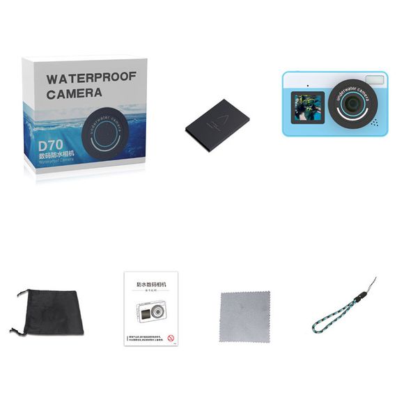 Детская водонепроницаемая цифровая камера D70 Blue | Зображення 4