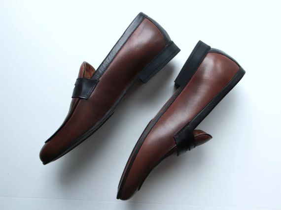 Зручні коричневі туфлі лофери Ikos 41 розмір | Зображення 3