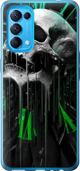 Чехол на Oppo Reno5 Череп-часы "4100u-2206-17620"