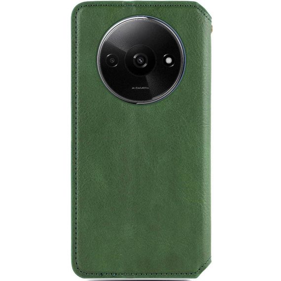 Кожаный чехол-книжка GETMAN Cubic (PU) для Xiaomi Redmi A3 Зеленый | Зображення 1