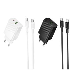 Мережевий зарядний пристрій Borofone BAS76A 1 USB-C/1USB PD/QC 30W+Type-C to Type-C