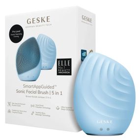 Электронная ультразвуковая щетка для лица GESKE Sonic Facial Brush 5в1 gray, Голубой