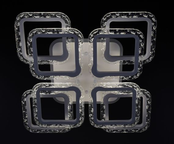 Люстра світлодіодна стельова LED світильник для квартири на стелю лед з пультом 26547 Білий 11х46х46 см. | Зображення 6