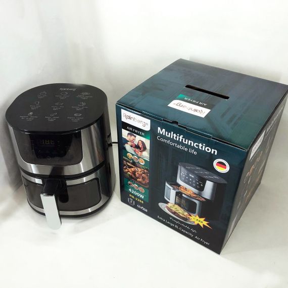 Аерофритниця Rainberg RB-2268 4200 Вт, Електрофритюрниця з таймером, Аерогриль для запіканок JB-91 | Зображення 9