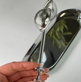 Ситечко для заваривания чая OLens Полусфера 102-1352 17х4.5 см серебристое