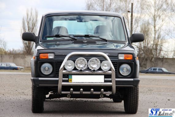 Кенгурятник QT007 (нерж.) для Lada Niva та Urban | Зображення 1