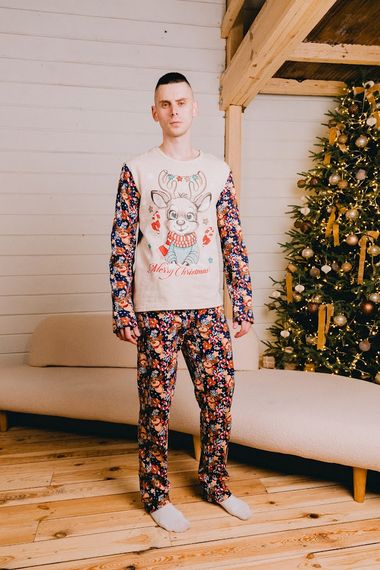 Піжама чоловіча "Family look" Носи своє 52 Персиковий (p-12943-180435) | Зображення 4