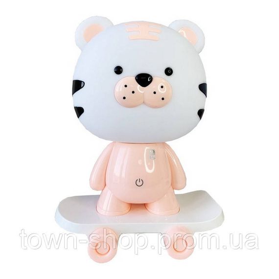 Ночник детский «Тигр на скейте» MGZ-1408(Pink) сетевой, питание от USB