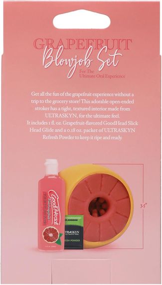 Набор для минета Doc Johnson GoodHead Grapefruit Blowjob Set - Yellow | Зображення 6