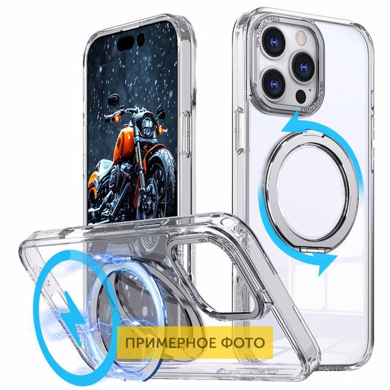 Чехол TPU+PC Empire with MagSafe and Ring для Apple iPhone 16 Plus (6.7") Clear | Зображення 1