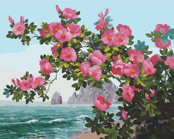 Трояндовий кущ на узбережжі