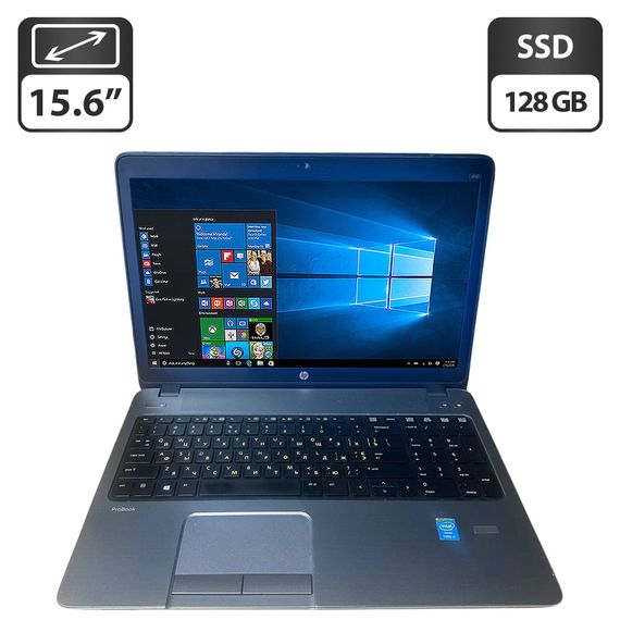 Ноутбук HP ProBook 450 G1 / 15.6" (1366x768) TN / Intel Core i3-4000M (2 (4) ядра по 2.4 GHz) / 8 GB DDR3 / 128 GB SSD / Intel HD Graphic 4600 / WebCam / DVD-ROM б/у