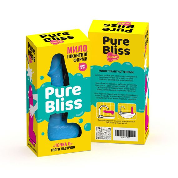 Крафтове мило-член із присоскою Pure Bliss MINI Blue, натуральне | Зображення 6