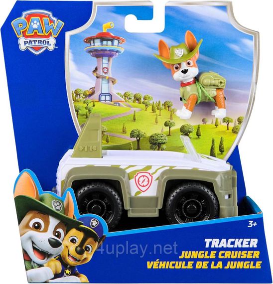 Щенячий патруль Спасательный джип и фигурка Трекер Paw Patrol Tracker's Jungle Cruiser Vehicle with Figure | Зображення 1
