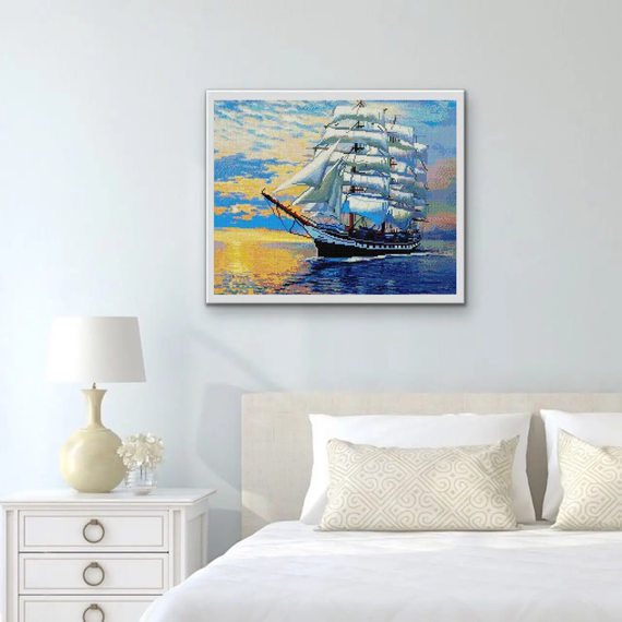 Алмазна мозаїка Корабель 40х50 см ColorArt SP078 | Зображення 6