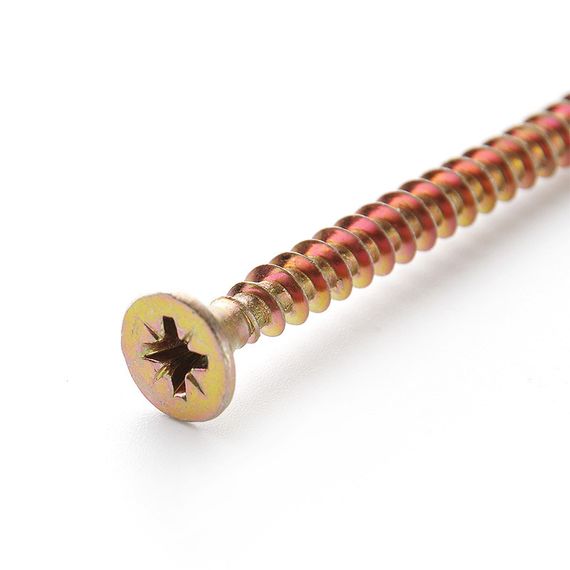 Саморез универсальный 6,0*45 с потайной головкой цинк жёлтый (пач 25шт) APRO | Зображення 3