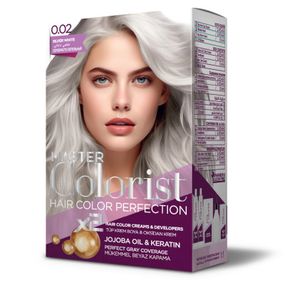 Краска для волос Master Colorist 0.02 Серебристо-пепельный Ливеста 2x50 мл+2x50 мл+10 мл