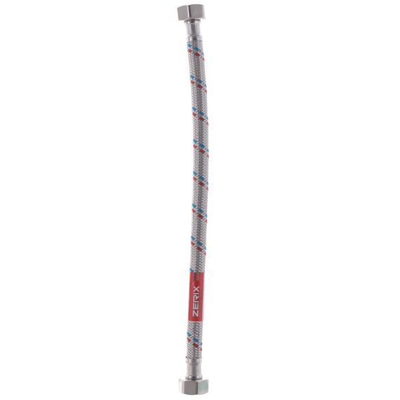 Гнучкий шланг для підключення води гайка 1/2'' - гайка 1/2'' (30 см) Zerix (ZX1549) | Зображення 2
