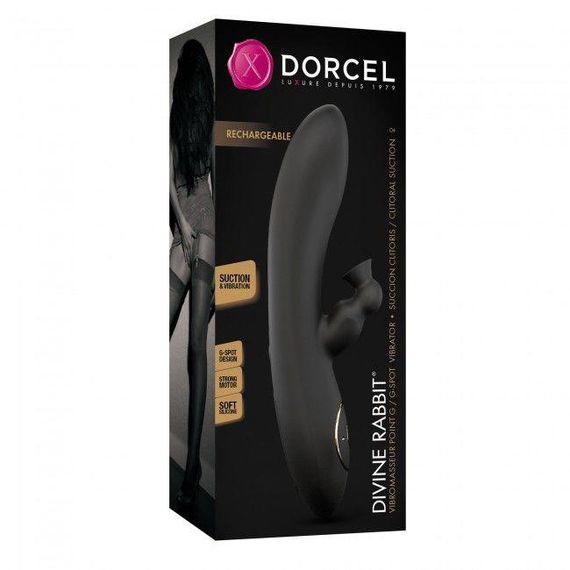 Вакуумный вибратор-кролик Dorcel DIVINE RABBIT с вибрацией, 10 режимов вибрации: 3 режима вакуума Sex Aura | Зображення 5